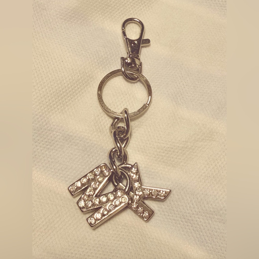 Michael Kors Silver Crystal Keychain